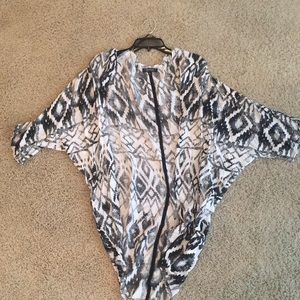 Black & White Tribal Kimono